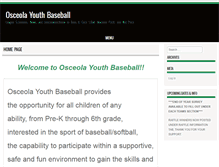 Tablet Screenshot of osceolayouthbaseball.com